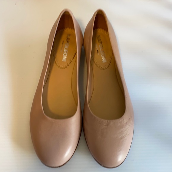 Napoleoni blush pink leather ballet flats. Made in Italy. Size 38.5 - Picture 2 of 9